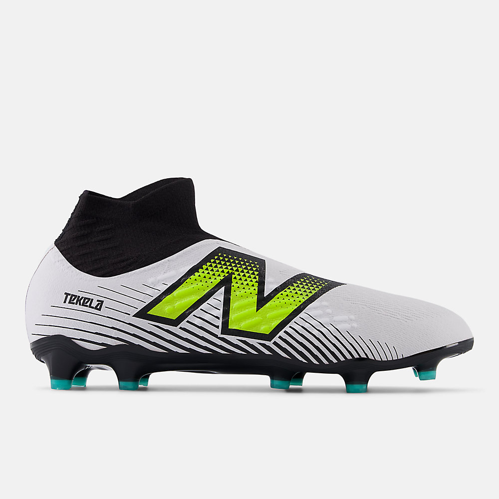 New Balance TEKELA MAGIA FG V4+ Shoes White with Hi-lite and Black